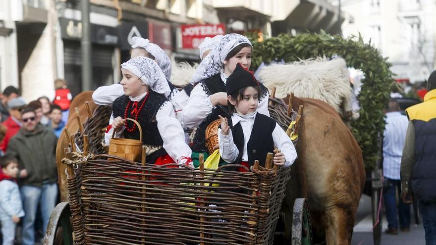 Niños participantes en el desfile del Bollo, el año pasado