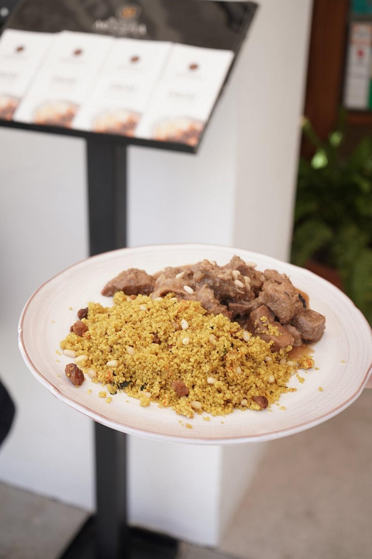 Cordero a la miel con cuscús de Bodegas Mezquita Ribera