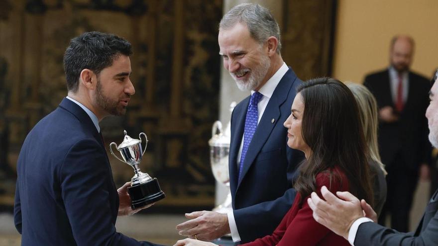 Álvaro Martín, agasajado por los Reyes de España