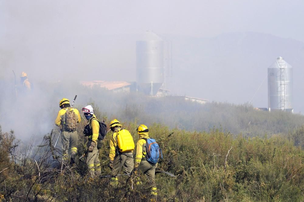 Arden en torno a 20 hectáreas en Bidueiros