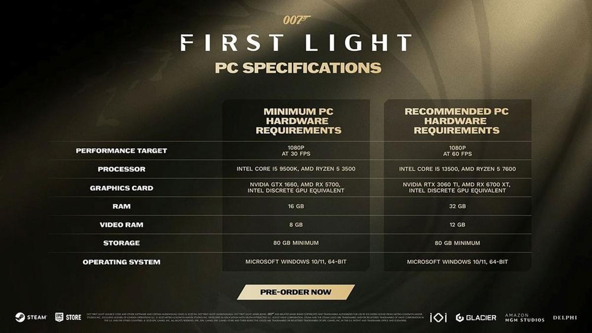 007 First Light confirma DLSS 4 en PC y publica requisitos oficiales con objetivos de rendimiento.