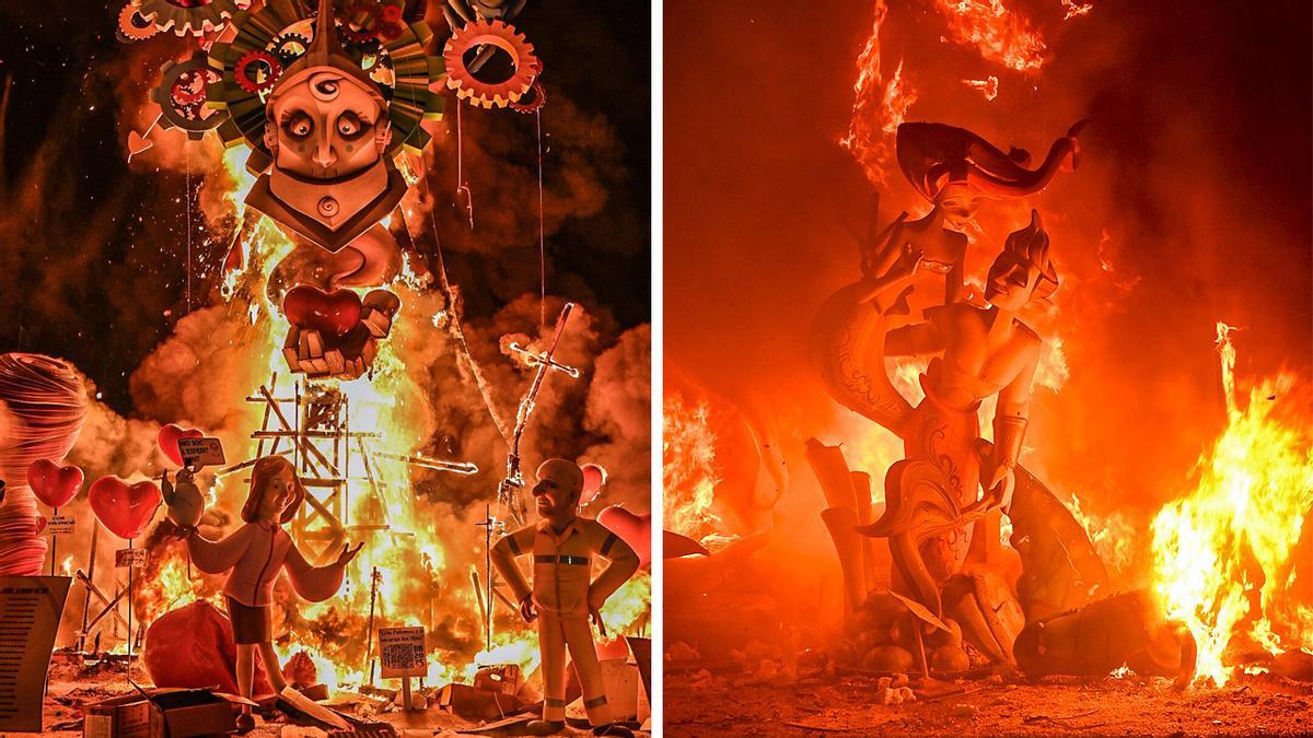 Vídeo: Así fue la 'Cremà de les Falles' en Burriana
