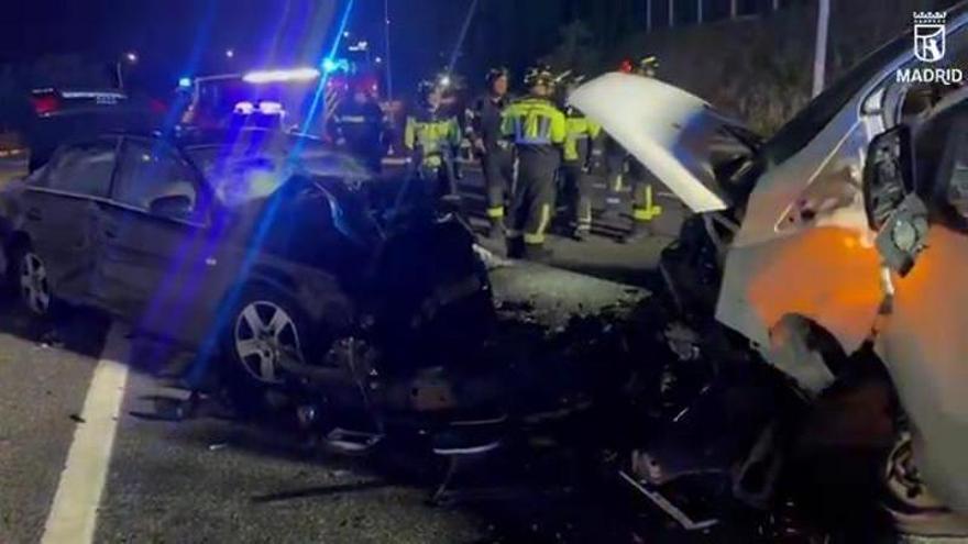 PERSECUCIUÓN POLICIAL MADRID | Cuatro heridos, tres de ellos graves, en un choque frontal durante una persecución policial