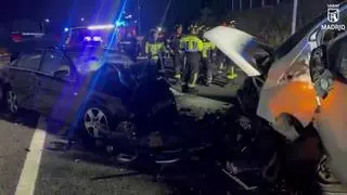 Accidente en la M-40 de Madrid: un turismo en huida choca contra una furgoneta y deja cuatro heridos