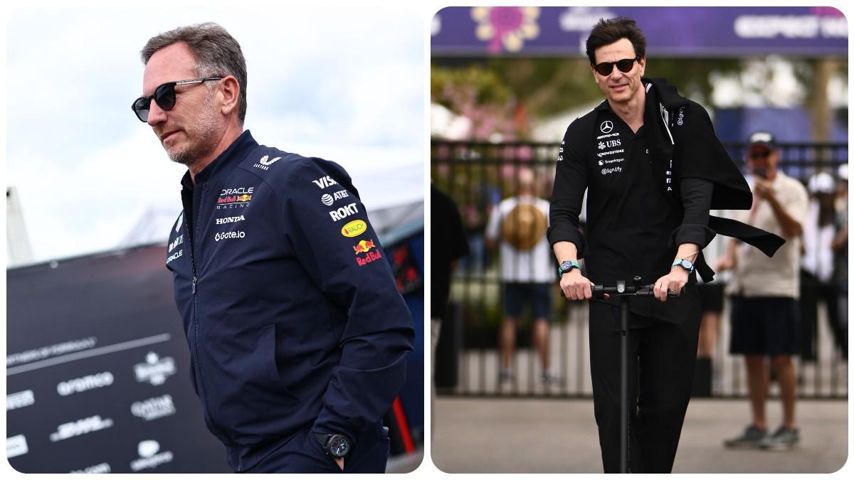 Chris Horner y Toto Wolff, dos rivales en el paddock