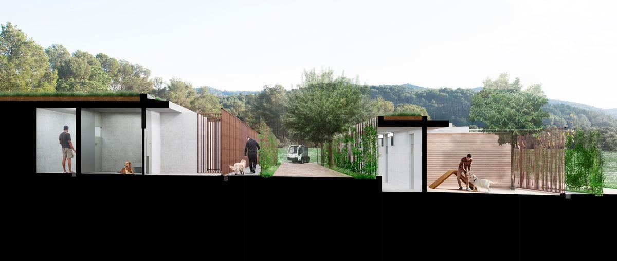 Imagen virtual del futuro Centro de Acodida de Animales de Compañía de Barcelona (CAAB) en Montcada i Reixac