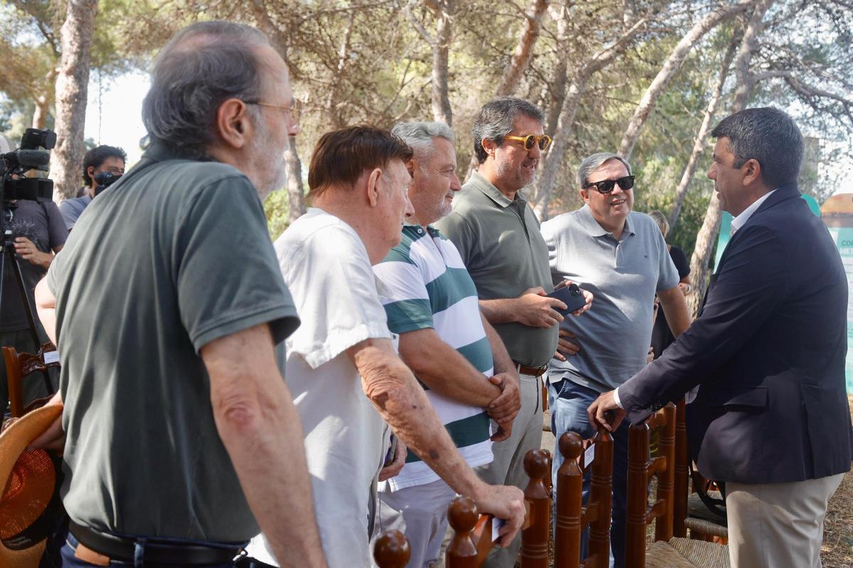 Mazón antes del acto de presentación del parque
