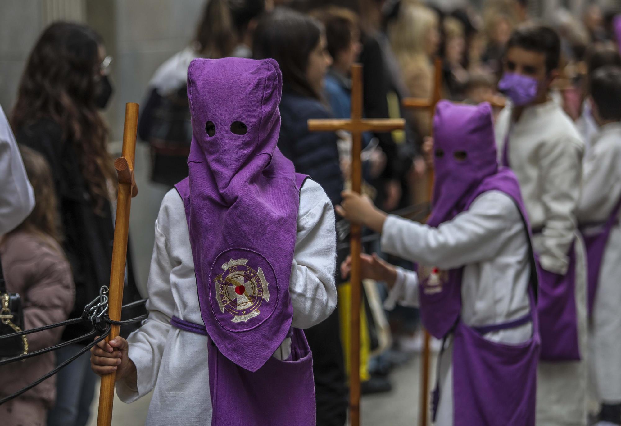 Elche Procesiones Miercoles Santo:Procesion de las Jesuitinas,Cristo del Amor Salesianos,Misa Mare de Deu de les Bombes,Nuestro Padre Jesus Rescatado.