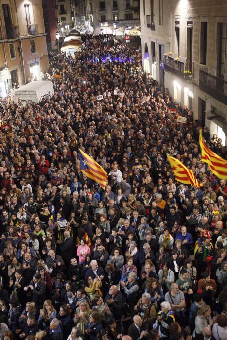 Concentració a Girona en rebuig a l'empresonament dels consellers