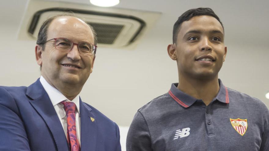 Castro, durante la presentación de Luis Muriel.