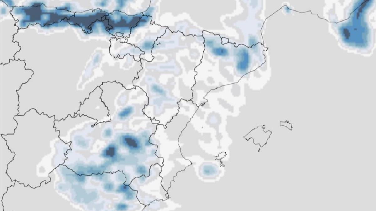 Nubosidad prevista para el momento del eclipse según la Aemet.