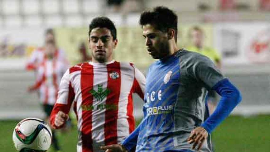 Manu Arias, en el derbi del pasado año ante el Zamora CF.