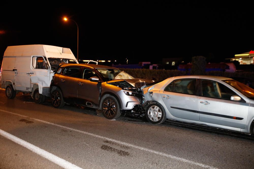 Accidente de tráfico múltiple en Ibiza