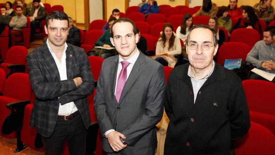 Por la izquierda, Juan Carlos Campo, Daniel Orta y Juanjo del Coz.