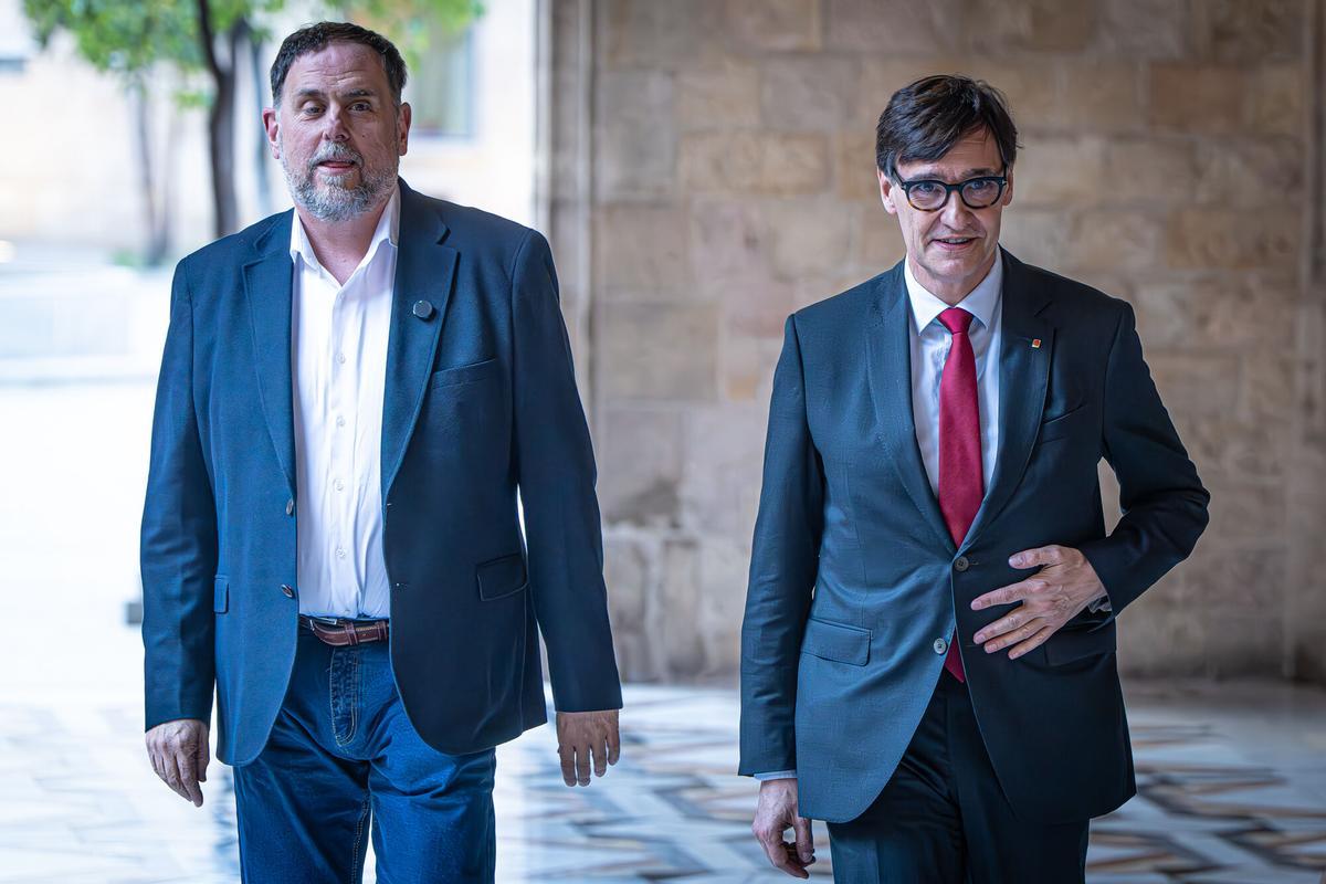 Oriol Junqueras y Salvador Illa en una imagen de archivo.
