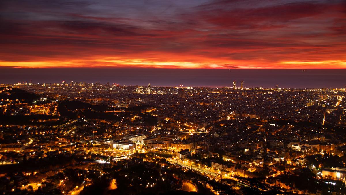 Salida del Sol en Barcelona, el 11 de diciembre del 2023