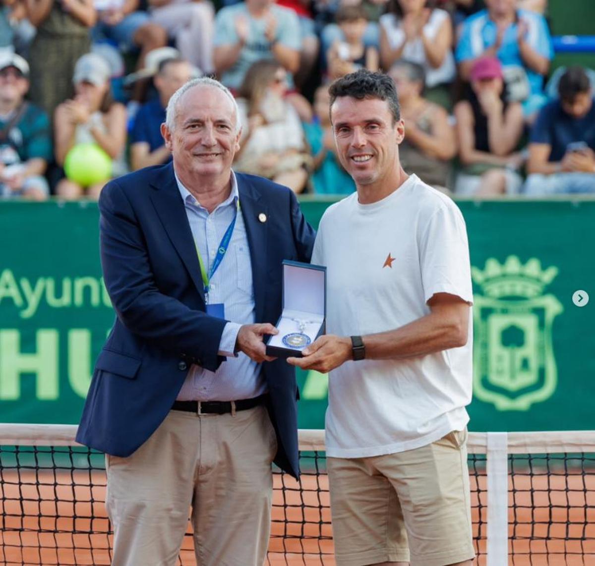 Roberto Bautista, en el homenaje que recibió el sábado en Huelva.