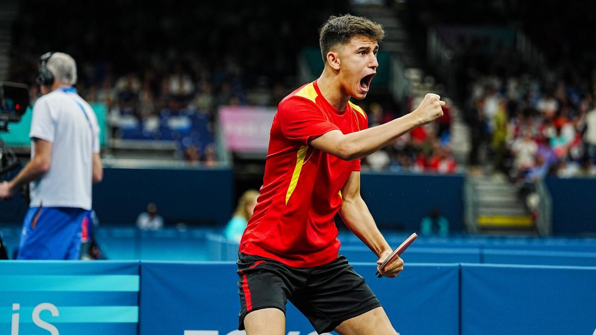 Ander Cepas cae en semifinales de tenis de mesa clase 9. París Sud Arena 4. Juegos Paralímpicos París 2024.