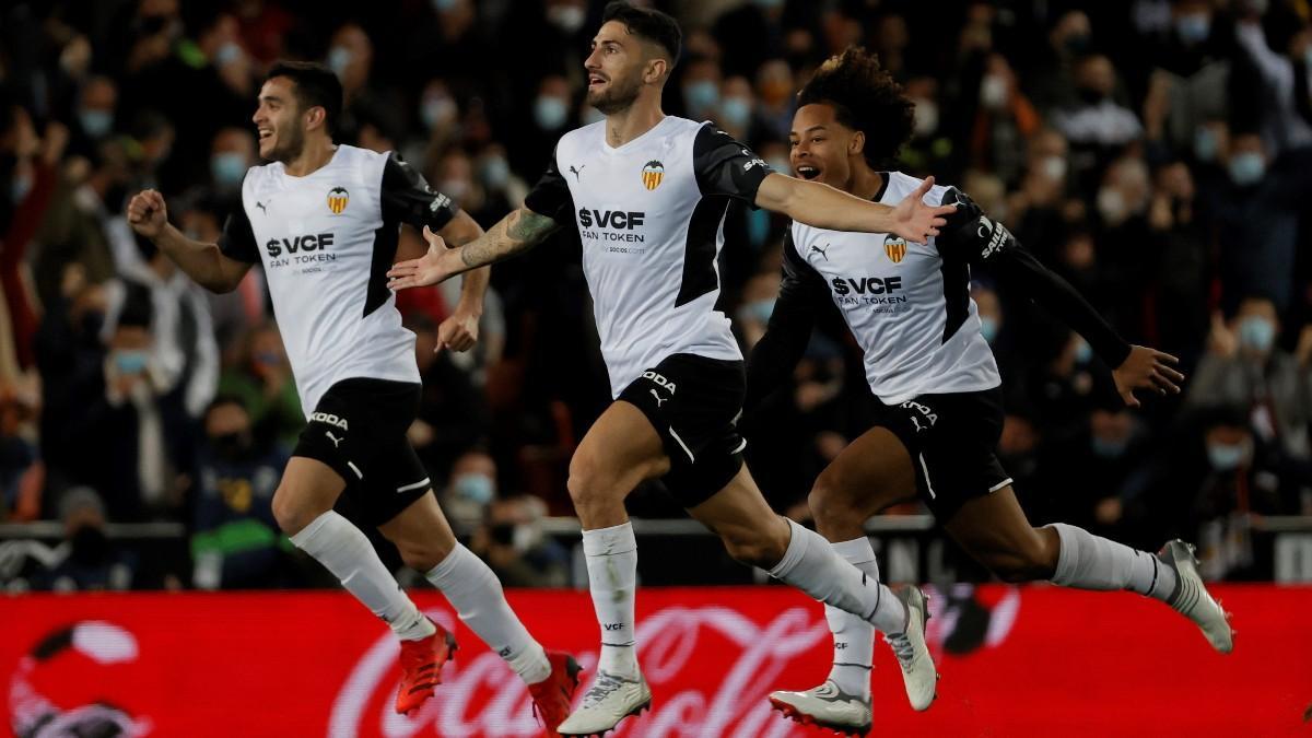 Piccini, celebrando el gol del triunfo