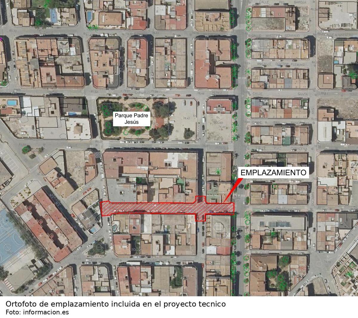 Ámbito del proyecto en la calle de San Miguel de Salinas