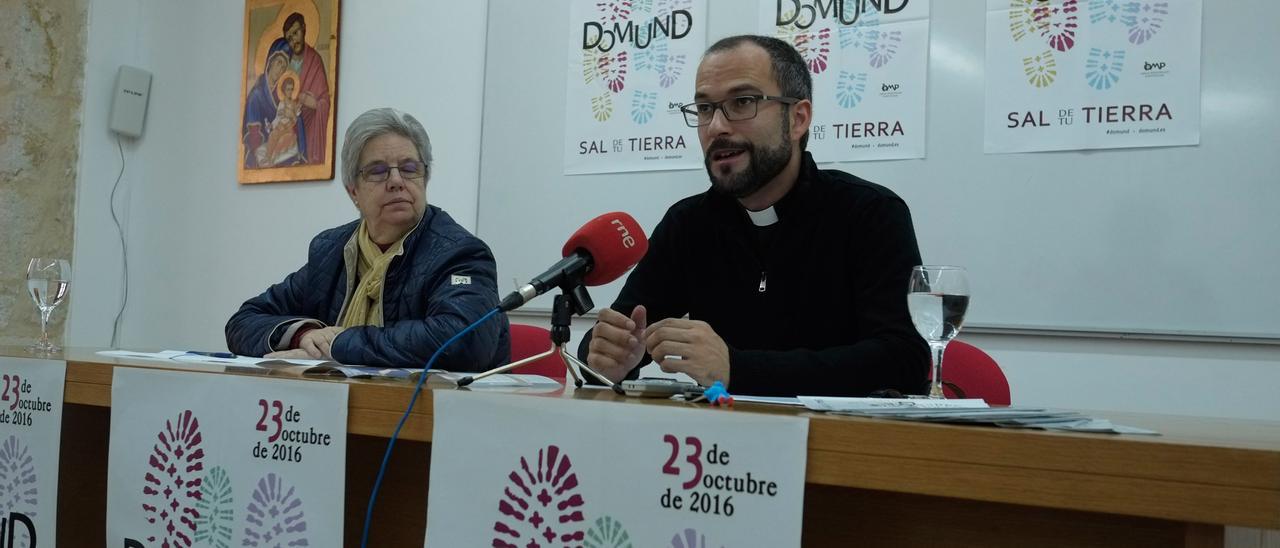 David Villalón en una rueda de prensa como delegado diocesano de Misiones