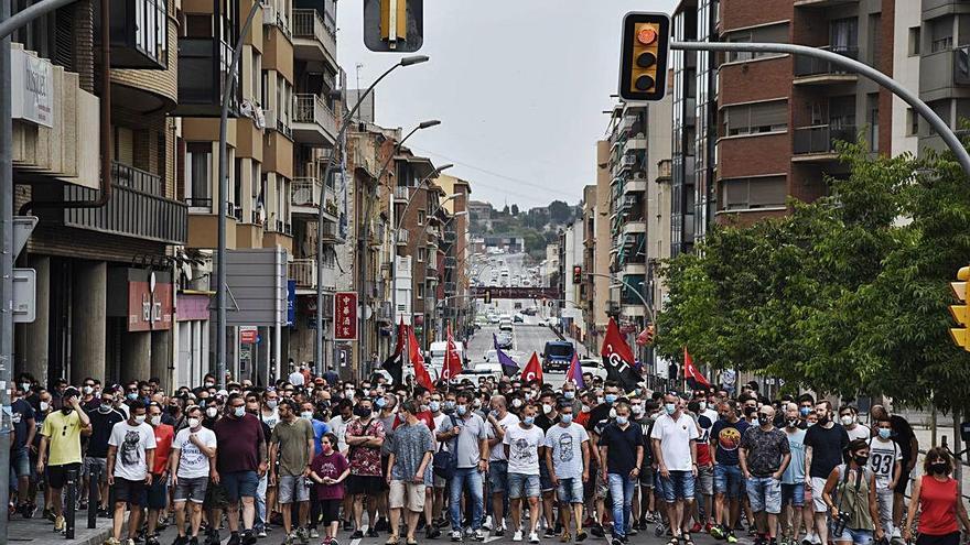 Treballadors de Vilafruns es manifesten per demanar més seguretat