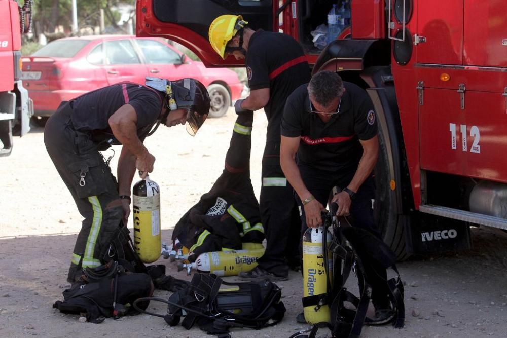 Bomberos intervienen en un incendio de vivienda en Cartagena