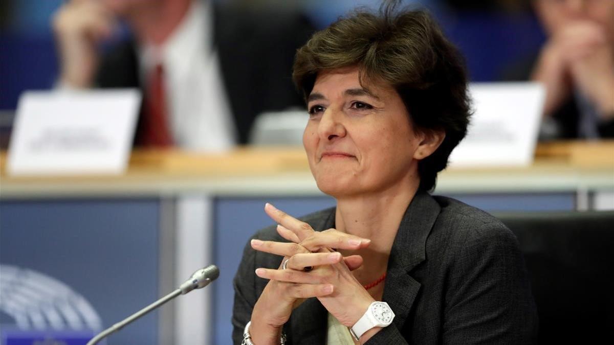 Sylvie Goulard, este jueves, durante su comparecencia en el Parlamento Europeo.