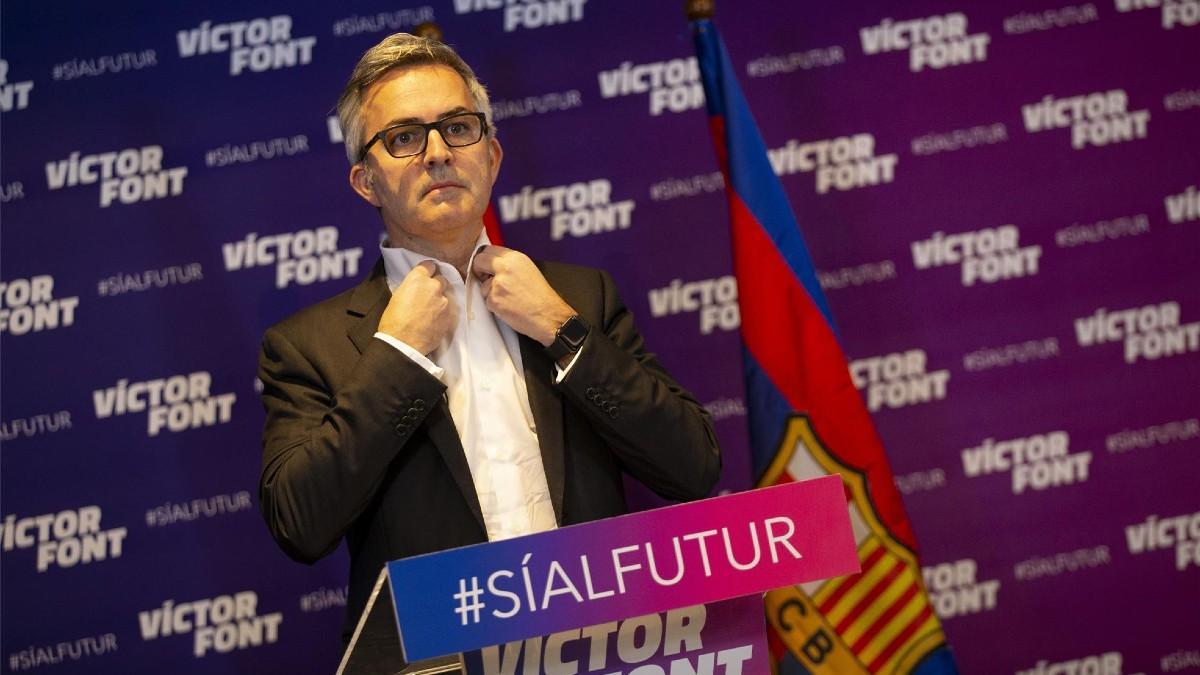 Víctor Font en rueda de prensa ante los medios de comunicación