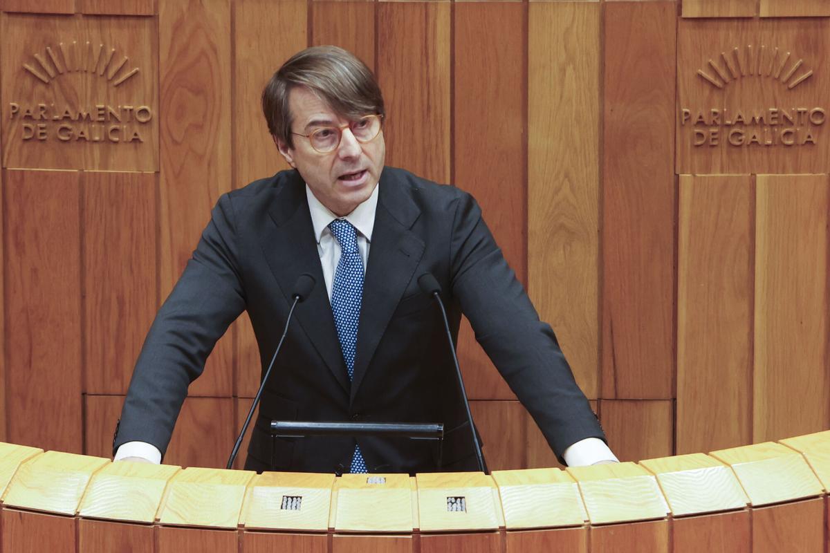 El consejero de Hacienda, Miguel Corgos, durante una comparecencia en el Pleno.