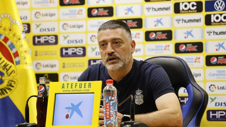 García Pimienta en la previa del partido contra el Alavés