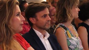 Jaume Asens, con Candela López y Jéssica Albiach, durante el consejo nacional de Catalunya en Comú el pasado fin de semana