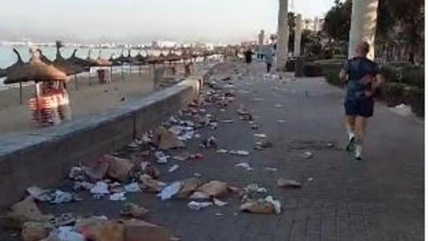 Wie nach einer Schlacht: Anwohner der Playa de Palma auf Mallorca ärgern sich über den Müll