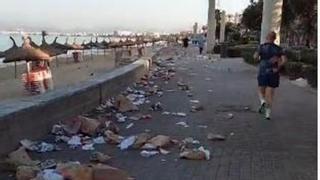 Und täglich grüßt der Müll: So sieht es morgens an der Playa de Palma auf Mallorca aus