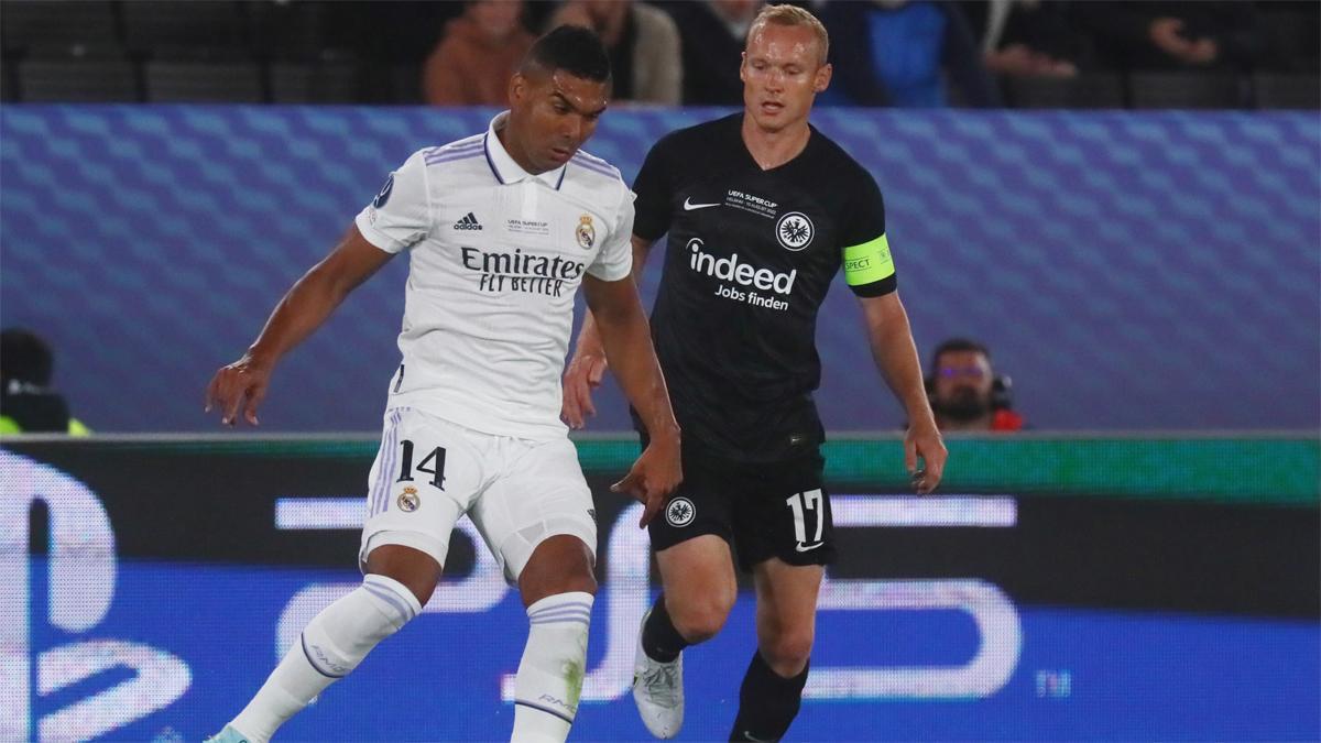 Casemiro, en la final de la Supercopa de Europa ante el Eintracht