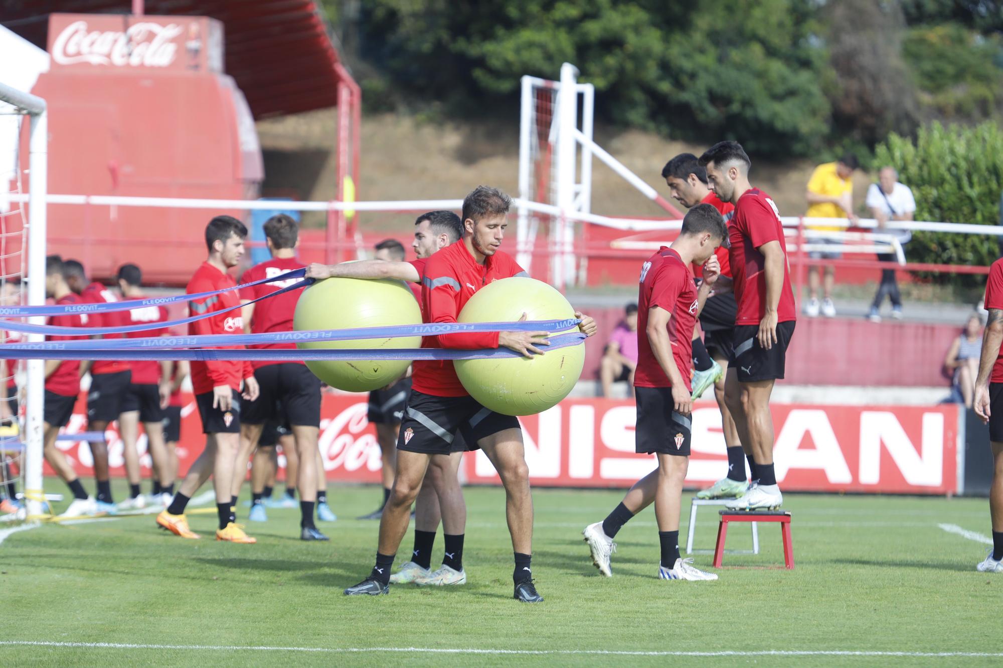 Entrenamiento del Sporting en Mareo