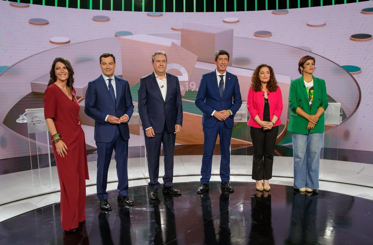 Debate electoral de los candidatos a la Presidencia de la Junta de Andalucía