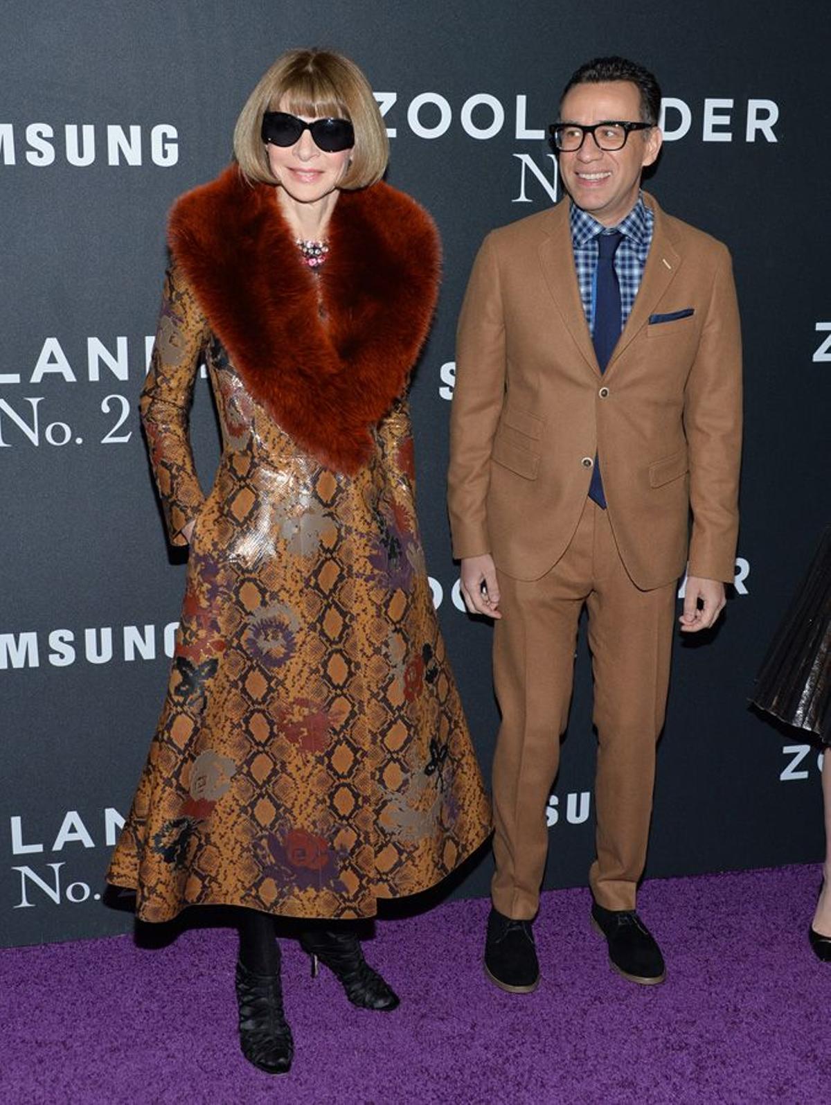 Anna Wintour y Fred Armisen en el estreno mundial de 'Zoolander 2'