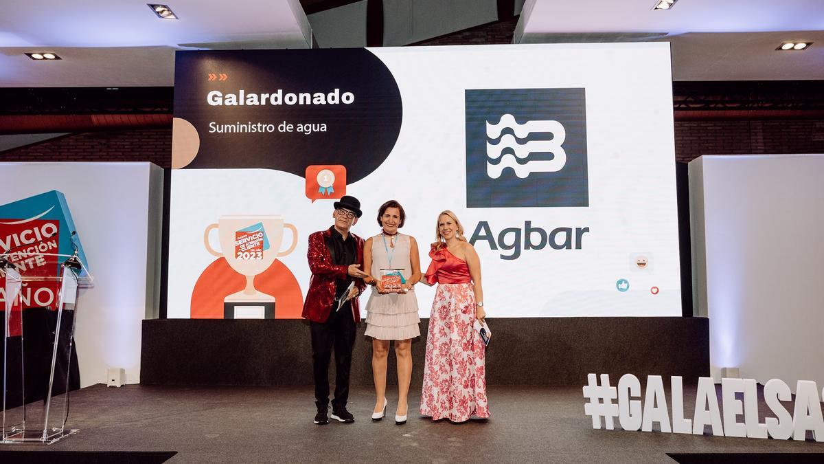 Un momento de la entrega del premio en la gala