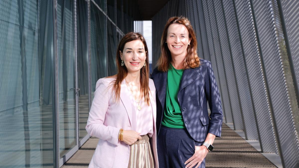 Sandra Orta, directora general de BMS España y Portugal, y Monica Shaw, vicepresidenta senior y directora de Bristol Myers Squibb (BMS) para Europa.