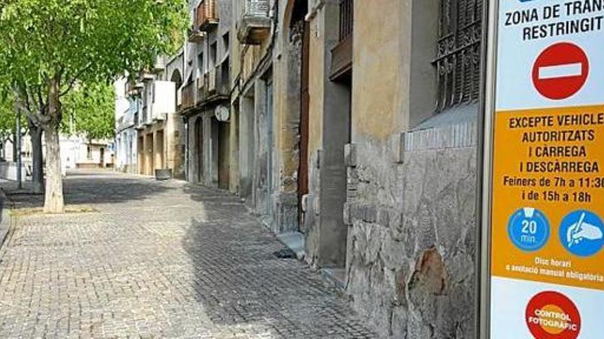 La nova zona amb control fotogràfic del trànsit, a Igualada