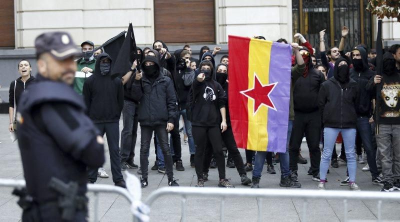 Manifestaciones en Plaza España por el 'procés'