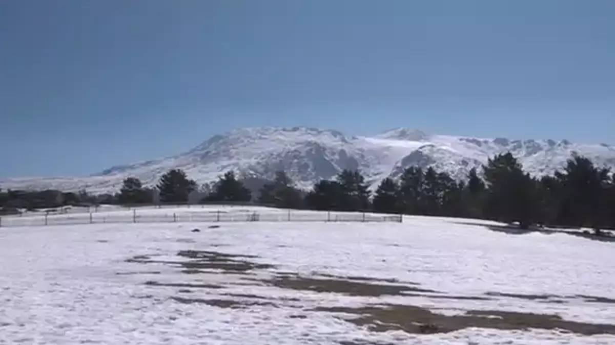 Nieve en la sierra de Madrid