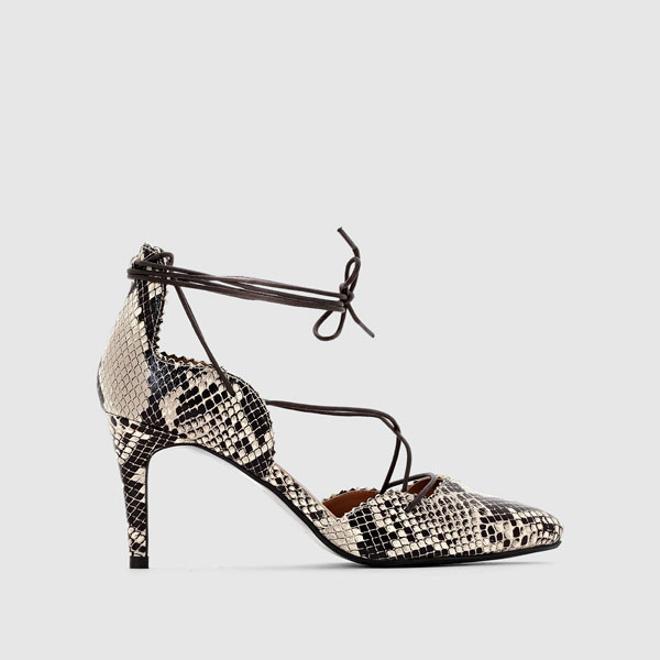 Zapatos print con lazos, La Redoute Collections