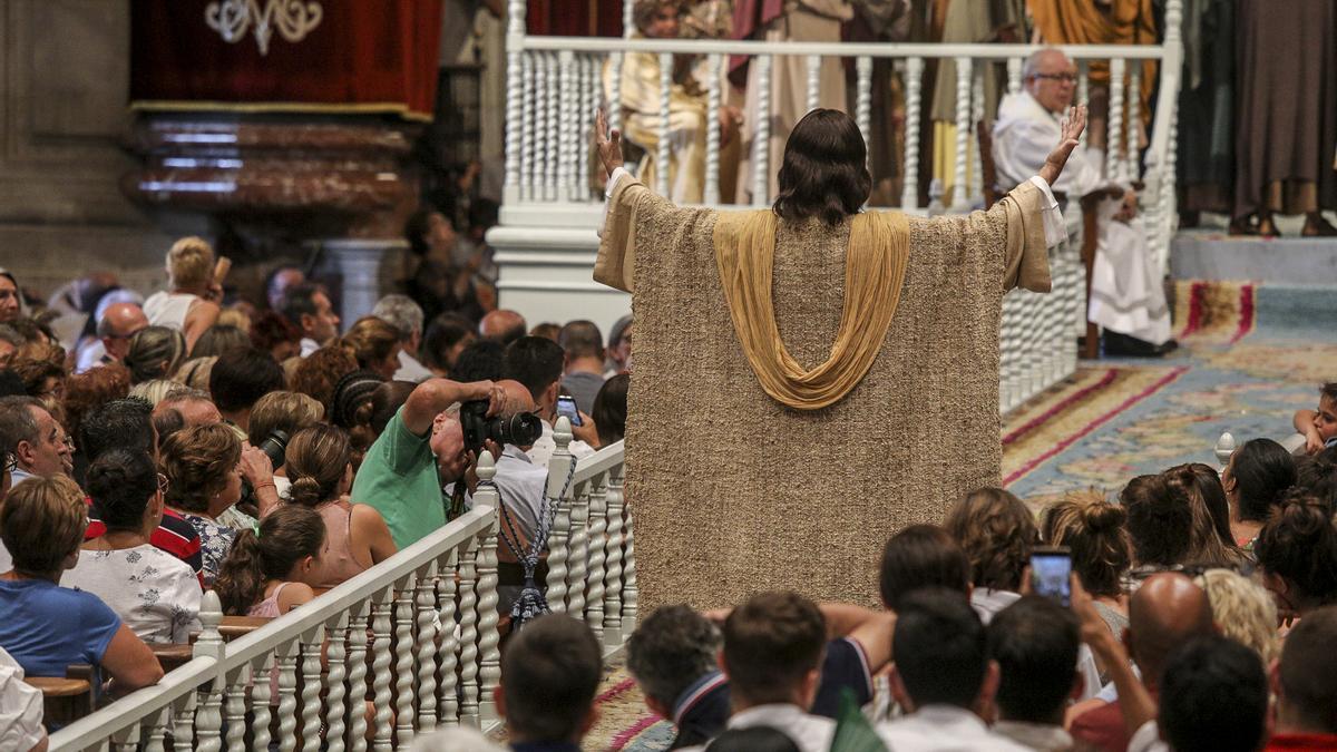 Un momento de la representación del drama asuncionista en 2019