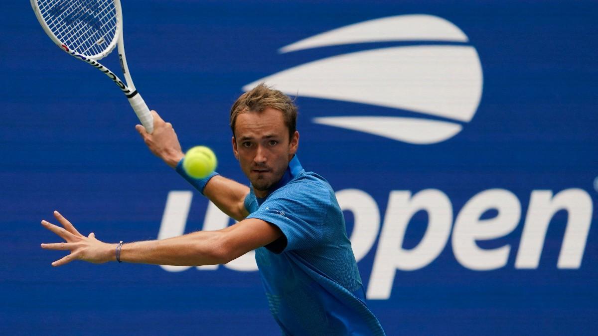 Medvedev, durante su participación en el US Open