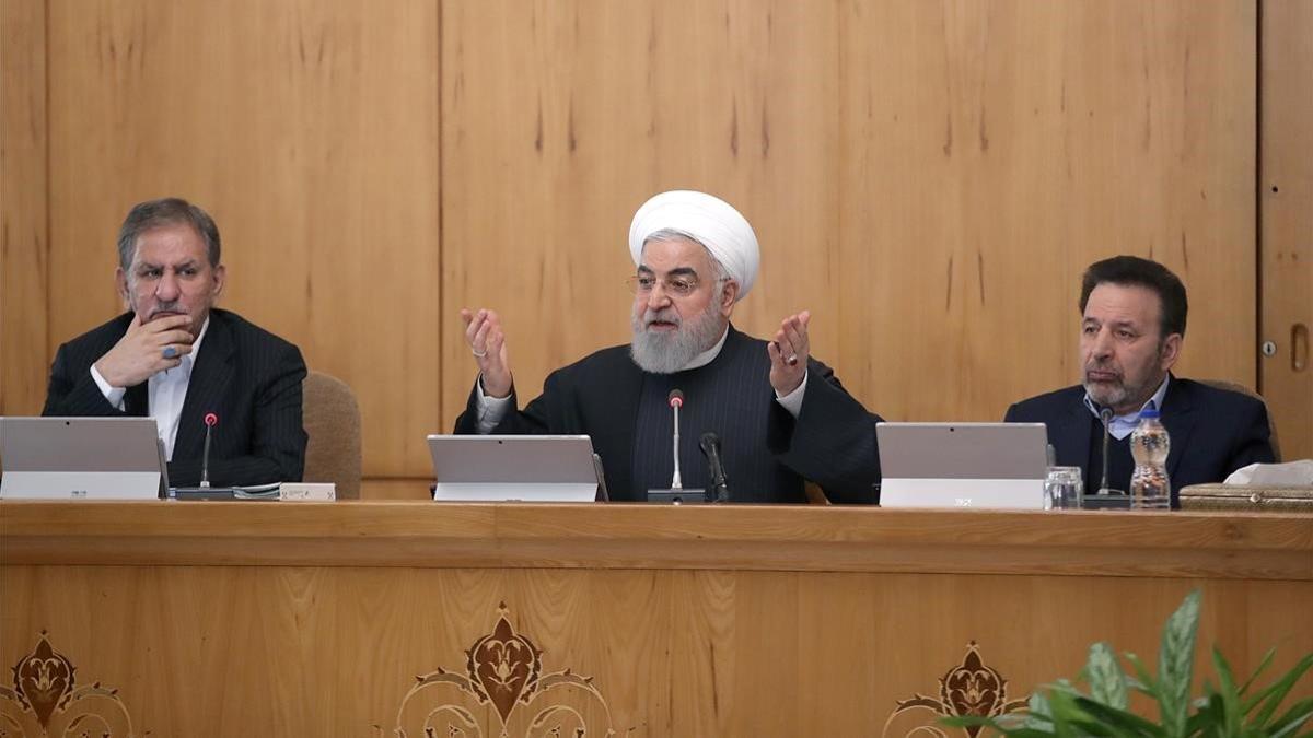 El presidente de Irán, Hassan Rohaní, en un encuentro del gabinete este miércoles en Teherán.