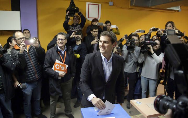 Albert Rivera ha sido el primer candidato en votar
