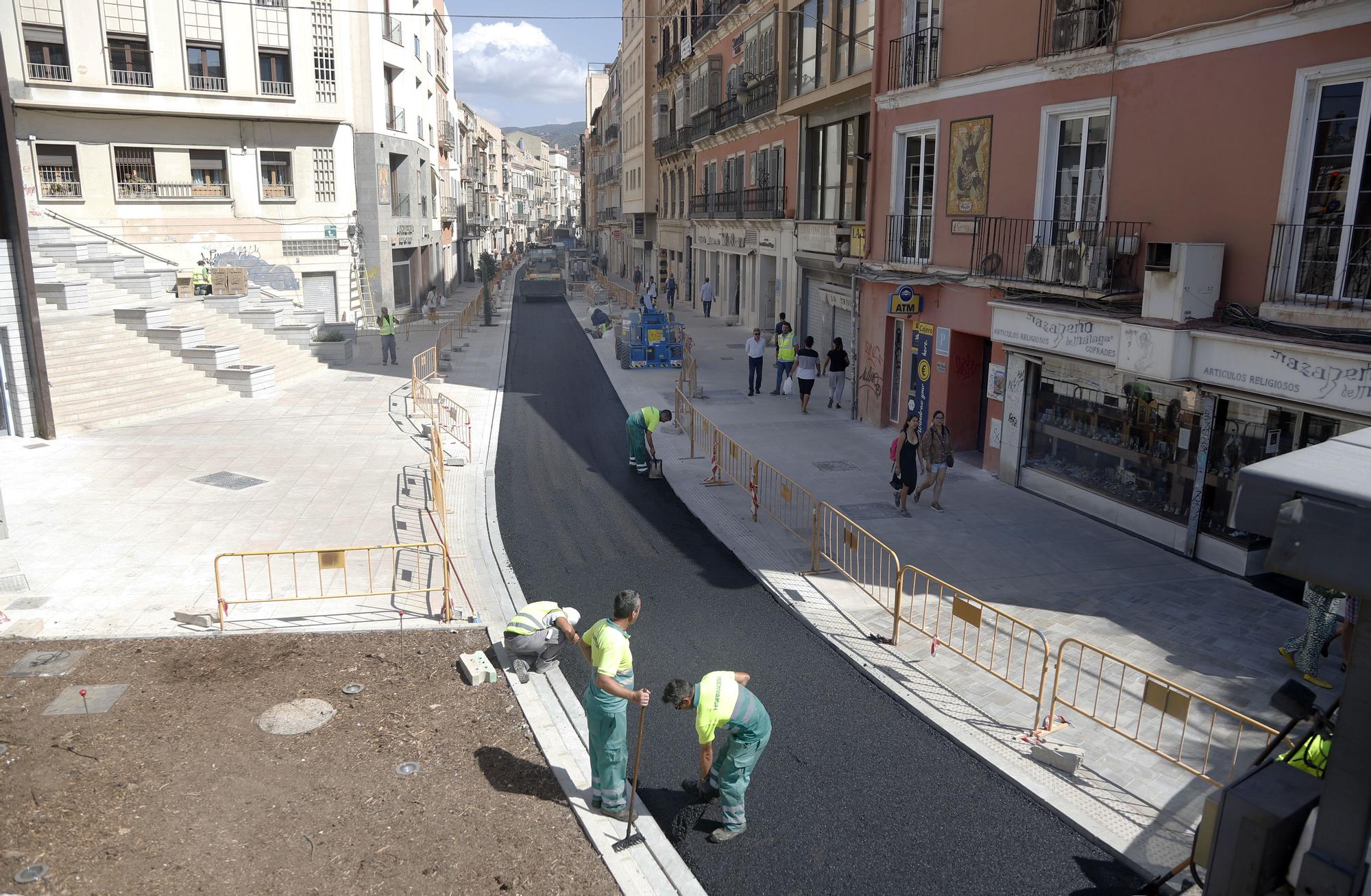 Últimos trabajos para reabrir el entorno de la Tribuna de los Pobres