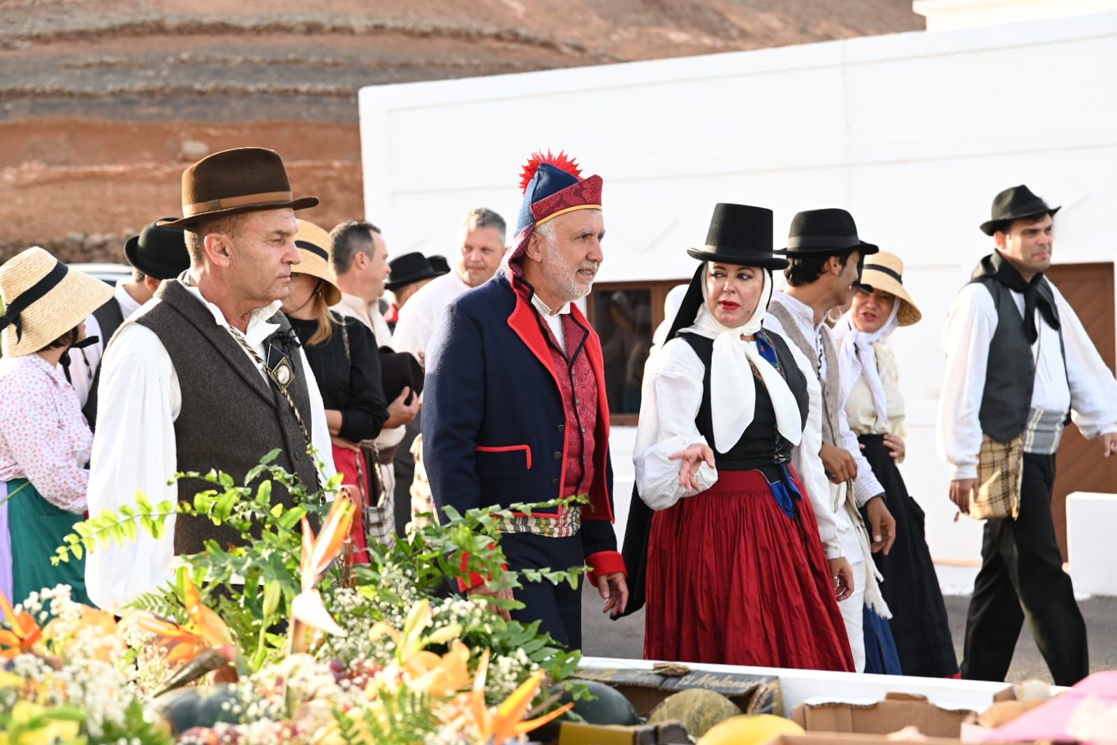 Ángel Víctor Torres acude a la ofrenda a la Virgen de Los Dolores, en Lanzarote